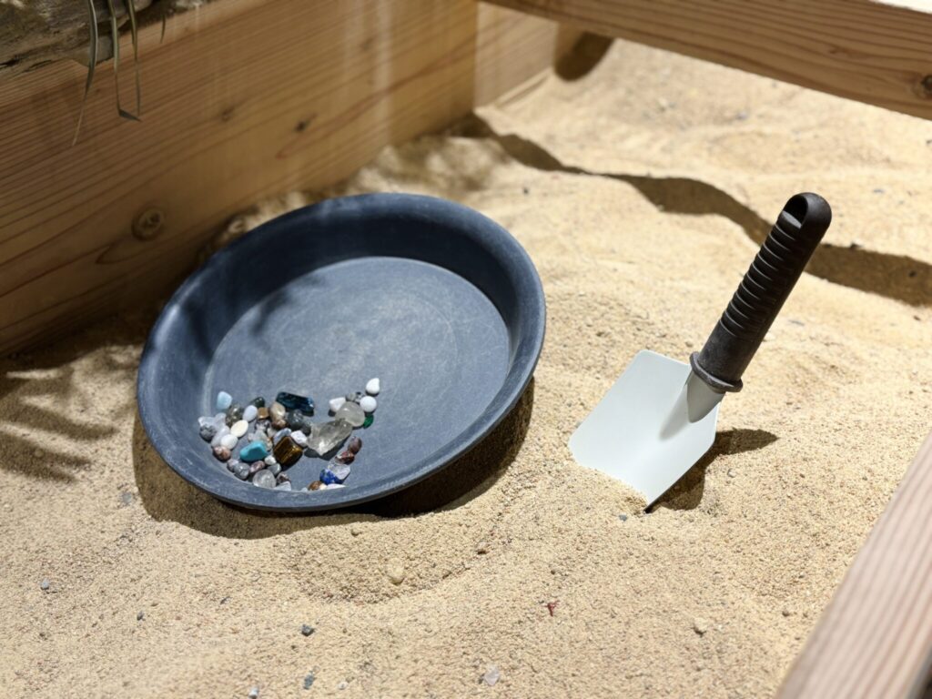 RC & CAFEの手掘りエリアの鉱石たち